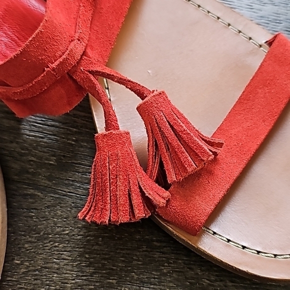 Kate Spade New York Carlita Suede Tassel Sandals, Women's Size 8 - Picture 6 of 13